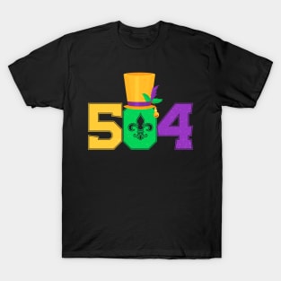 Mardi Gras 504 Nola New Orleans Louisiana LA Gift T-Shirt